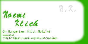 noemi klich business card